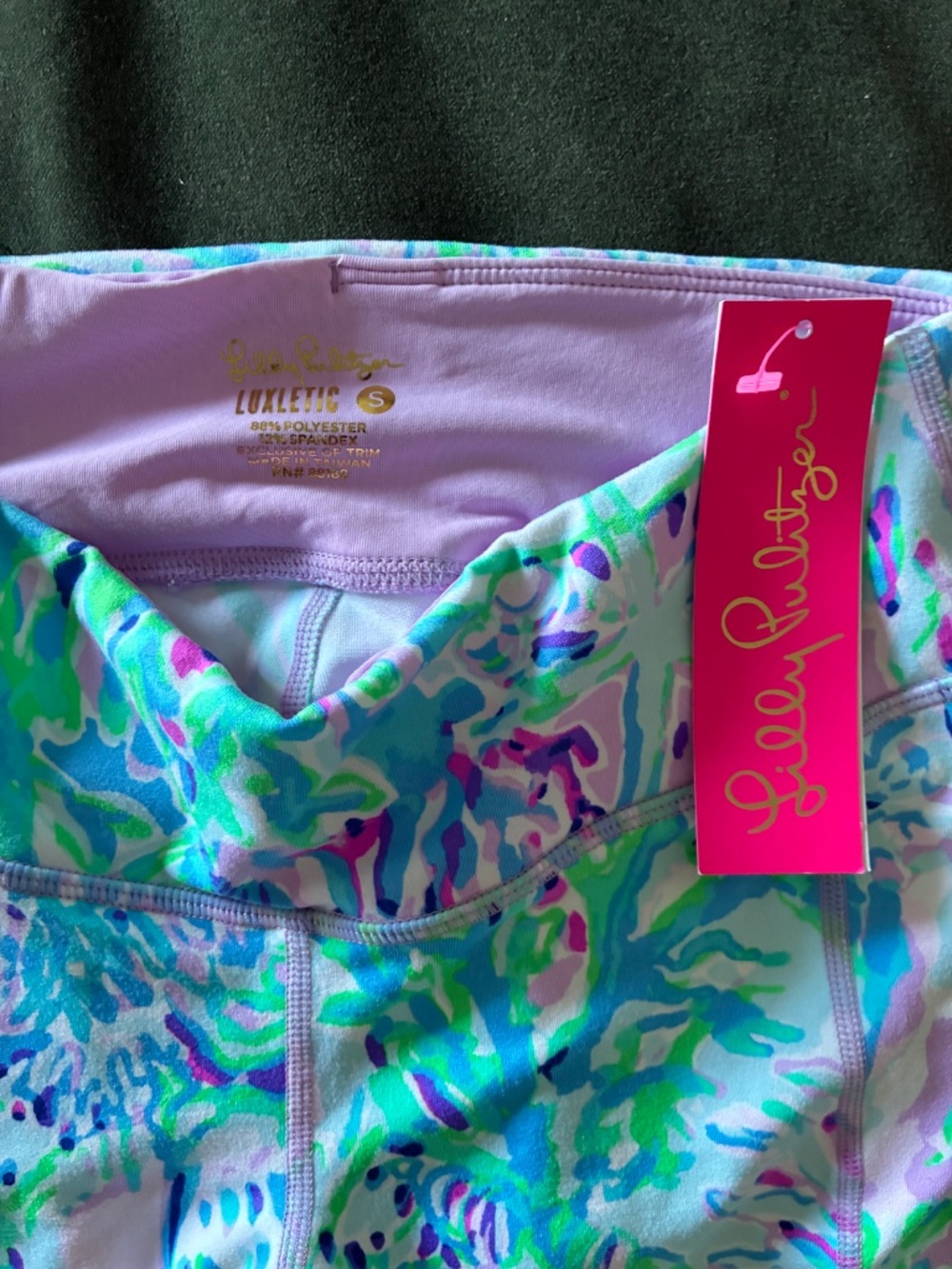 NWT Lilly Pulitzer Upf 50 Luxletic weekender crop stretch exercise pants S - Picture 5 of 11
